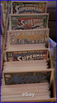 Approx 500 DC Comics Superman Wonder Woman Superboy Mixed Comic Book Lot
