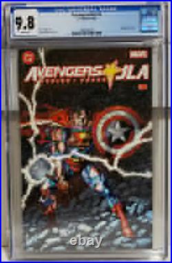 Avengers/JLA #4 (2004, Marvel/DC) CGC 9.8 NM/MT Superman withCap's Shield, Mjolnir