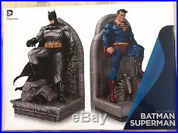 BATMAN & SUPERMAN BOOKENDS Jim Lee art NEW IN BOX UNOPENED 60% OFF srp $299.95