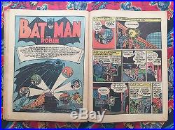 Batman #13 (1942, DC) Joker app. Superman co-creator Jerry Siegel & Joe DiMaggio