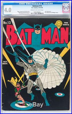 Batman #13 CGC 4.0 DC 1942 Joker appearance! JLA Justice League Superman E9 cm