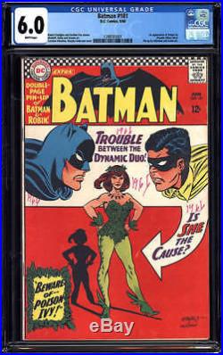 Batman #181 CGC 6.0 DC 1966 1st Poison Ivy! WHITE pages! Superman! G9 131 cm