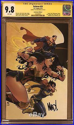 Batman #50 Joe Madureira Edition Cover B CGC 9.8 SS Wonder Woman, Superman, an