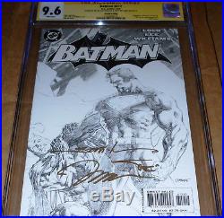 Batman #612 2nd print CGC SS SIGNED Jim Lee +2 DC 2003 Hush vs Superman Loeb