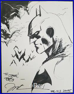 Batman Jim Lee 11x14 Original Sketch Art poison ivy x men superman 1 DC death