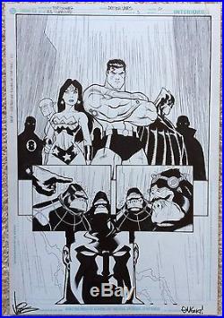 Batman, Robin, Teen Titans, Superman Assorted Original Art Wieringo Churchill