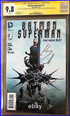 Batman/Superman #1 CGC 9.8 SS Signed by Affleck, Cavill, Gadot, and Eisenberg