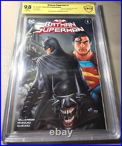 Batman/Superman #1 Comics Elite Variant A Ryan Kincaid Signed CBCS 9.8