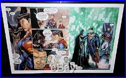Batman Superman #7 DC New 52 Brett Booth Original Art Sideways Page 11x17