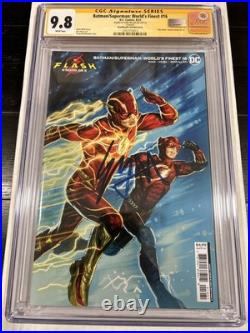 Batman/Superman World's Finest #16 CGC 9.8 Ezra Miller Signed WP (2023)