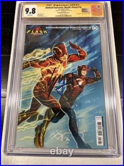 Batman/Superman World's Finest #16 CGC 9.8 Ezra Miller Signed WP (2023)