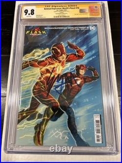 Batman/Superman World's Finest #16 CGC 9.8 Ezra Miller Signed WP (2023)