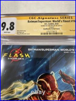 Batman/Superman World's Finest #16 CGC 9.8 Ezra Miller Signed WP (2023)