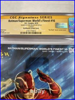 Batman/Superman World's Finest #16 CGC 9.8 Ezra Miller Signed WP (2023)