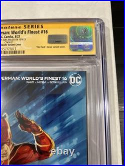 Batman/Superman World's Finest #16 CGC 9.8 Ezra Miller Signed WP (2023)