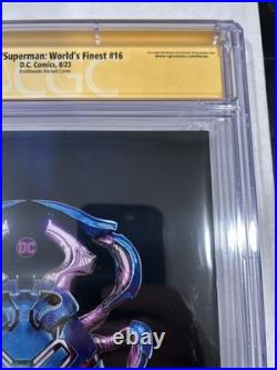 Batman/Superman World's Finest #16 CGC 9.8 Ezra Miller Signed WP (2023)