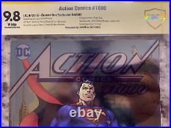 CBCS 9.8 SS Action Comics #1000 JIM LEE SIGNED Foil Convention DC 2018 CGC NM