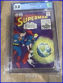 CGC 3.0 Graded Dc Comics 1961 Superman #144 / Supergirl, Krypto & Lex Luthor
