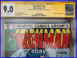 CGC 9.0 Iron Man #128 JOHN ROMITA JR SKETCH & SIGNED Marvel 1979 Remark ss VF/NM