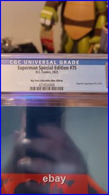 CGC 9.8 Superman Special Edition #75 BTC Blue Edition Foil Comic Book Limited
