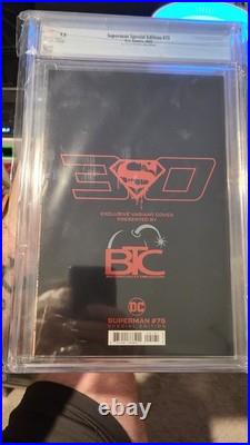 CGC 9.8 Superman Special Edition #75 BTC Blue Edition Foil Comic Book Limited