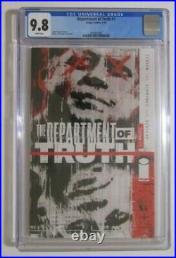 CGC 9.8 The Department Of Truth #1 Cover A, 1st Print Image Comics 2020