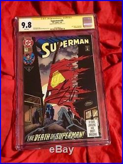 CGC SS 9.8SUPERMAN #75DEATH OF1st PRINTSIGNED BY HENRY CAVILLJUSTICE LEAGUE