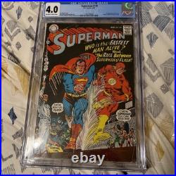 CGC Superman #199 Comic Book CGC 4.0 The Race Between Superman & Flash DC Comics