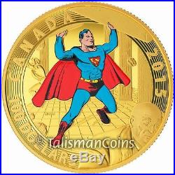 Canada 2015 Superman #4 Iconic 1940 Comic Book Cover Adventures $100 Gold Proof