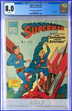 Cgc 8.0 Super Comics #4. Action Comics #252. 1st Supergirl. Variant Edition