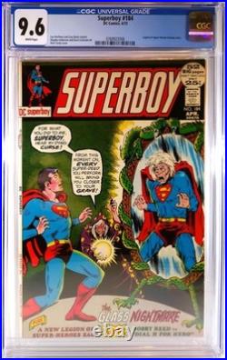 Cgc 9.6 Nm+ Superboy #184 DC 1972 Legion Of Super-heroes Superman Nick Cardy