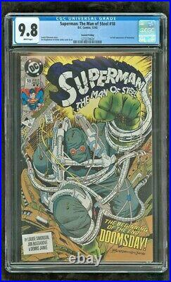 Cgc 9.8 Superman The Man Of Steel #18 1st Full Appearance Of Doomsday 2nd Print