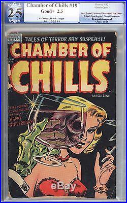 Chamber of Chills #19 Vol 1 PGX 2.5 Unrestored Classic Cover Very Rare 1953