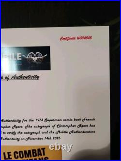 Christopher Reeve Signed superman Comic Book #70 original 1973 French Canada COA