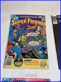 Comic Books Superman Super Friends Supergirl Spider Woman Justice League