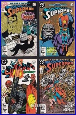 Complete 74 issue Byrne run on Superman/Action/Adventures with Ordway lead-in