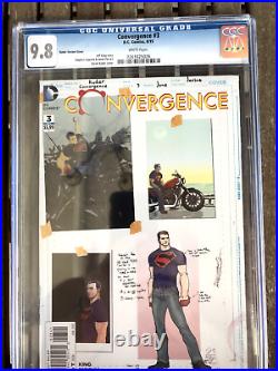 Convergence #3 CGC 9.8 White Pages 1st Edition Aaron Kuder Cover Superman
