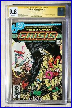 Crisis on Infinite Earths 2 (SSCGC 9.8) Sign by Perez & Wolfman 1st Anti-Monitor