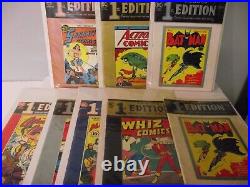 DC 1st FAMOUS EDITION OVERSIZE COMICS LOT (8) BATMAN, SUPERMAN AND MORE