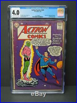 DC ACTION COMICS #242 1958 CGC 4.0 1st BRAINIAC APPEARANCE/ORIGIN KEY SUPERMAN