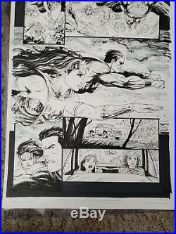 DC ACTION COMICS #960 Pg 15 Original art Tyler Kirkham Superman Wonder Woman