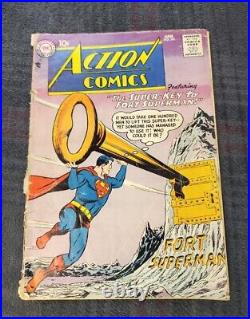 DC Action Comics # 241 INCOMPLETE Superman 1st Fortress of Solitude 1958 Batman