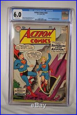 DC Action Comics #252 1st Appearance SuperGirl Superman CGC 6.0