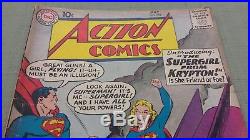DC Action Comics #252 Very Nice Orig & 1st App. Supergirl & Metallo DC 1959 VG