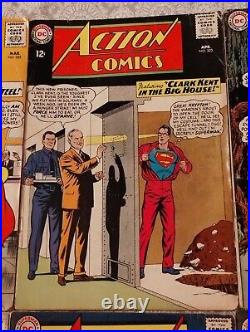 DC Action Comics Lot x10 12c 322-331 Complete Run Silver Age SUPERMAN 3.0 VG avg