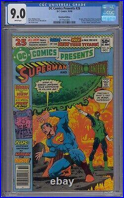 DC Comics Presents #26 Cgc 9.0 1st New Teen Titans Superman Newsstand Wht Pgs