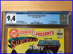 DC Comics Presents 47 1st First appearance He-Man & Skeletor CGC 9.4 WHITE Pages