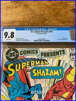 DC Comics Presents #49 CGC 9.8 WP NM/MT 1982 Superman Shazam Black Adam Fight