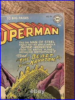 DC Comics SUPERMAN #78 Vol. 1 Sept. 52