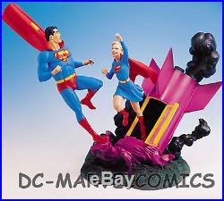 DC Comics SUPERMAN & SUPERGIRL SILVER AGE STATUE WithBOX Maquette bust Figurine